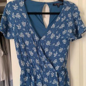 Pacsun Blue Floral Romper